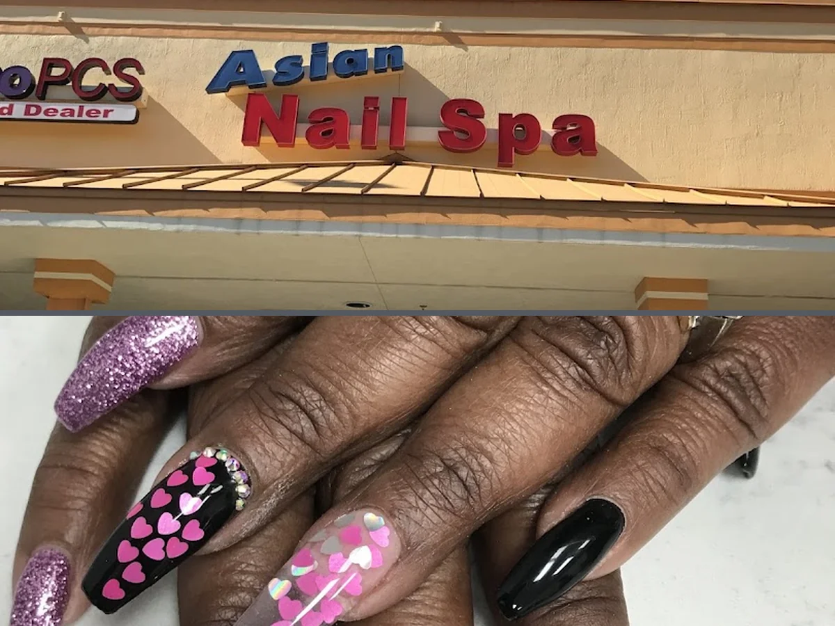 Pedicure area inside a Miami nail salon
